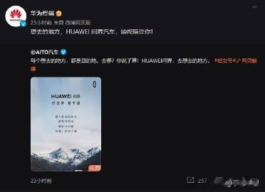 华为问界成了，不但联名官宣，而且汽车尾标也改成了 HUAWEI 问界

不装了，