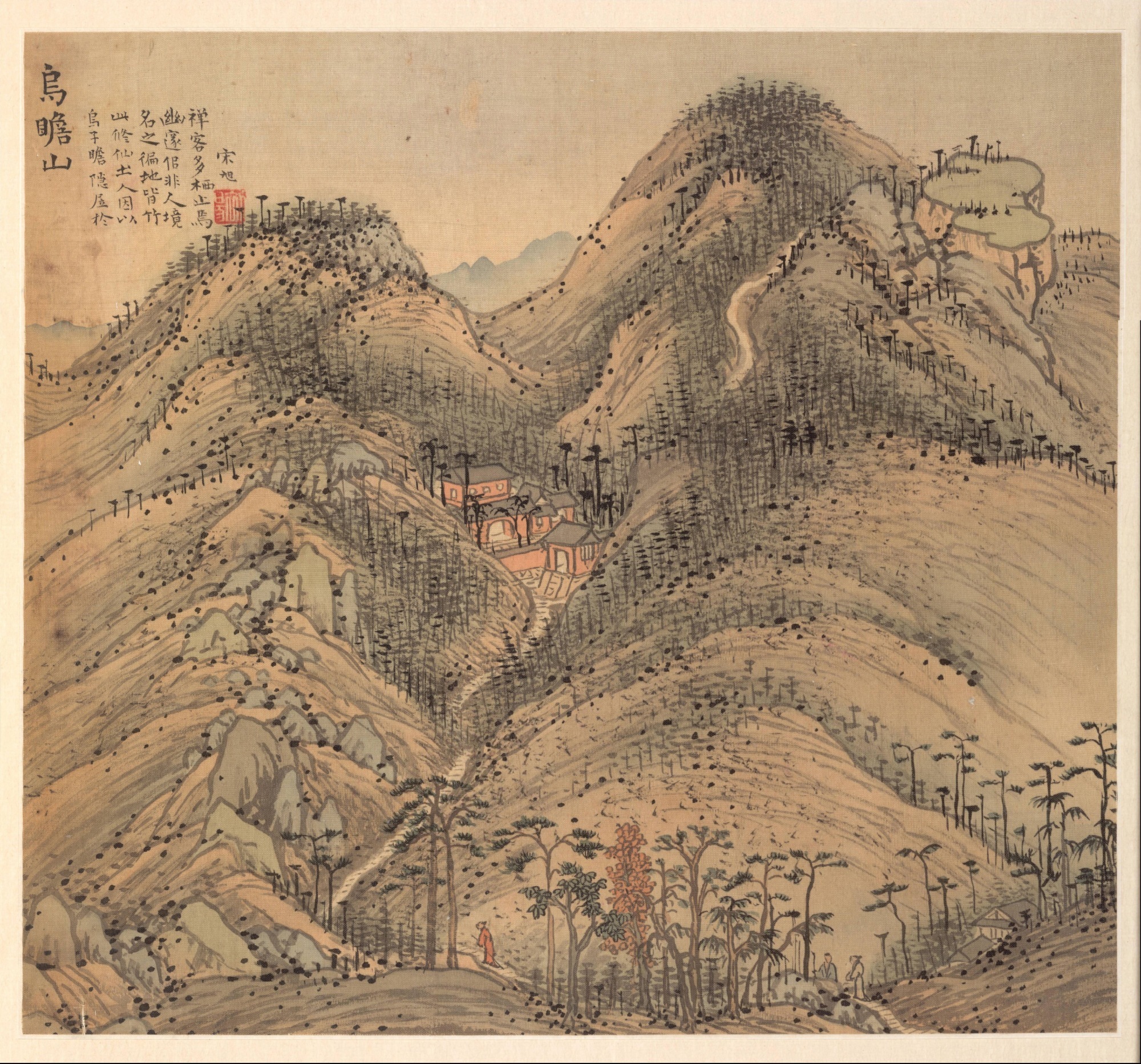【宋旭 明 《湖州十八景图》】各纵26.4厘米 横28.4厘米 美国克利夫兰艺术
