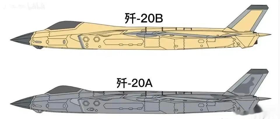 歼20-AB战斗机对比 ​​​