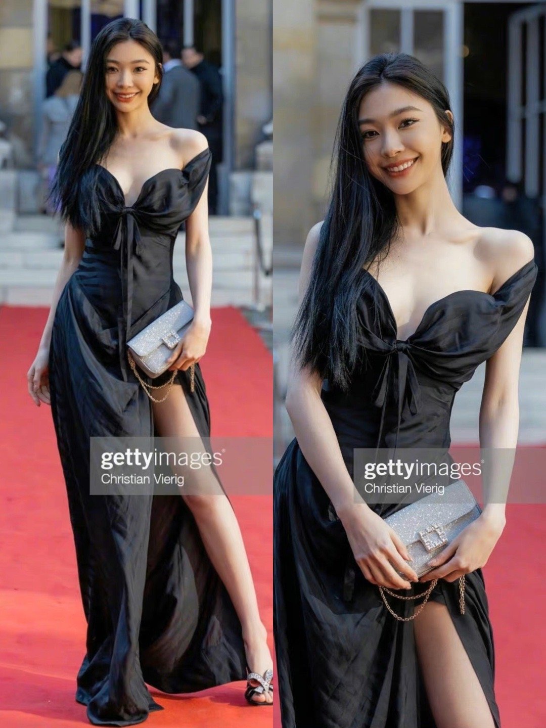 易梦玲巴黎时装周外网新闻图，身材和颜值都要逆天！ ​​​