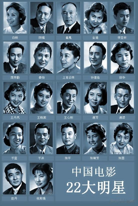 【周总理提出评选的中国电影“二十二大明星”】大家看看这些由总理提出评选的明星有认