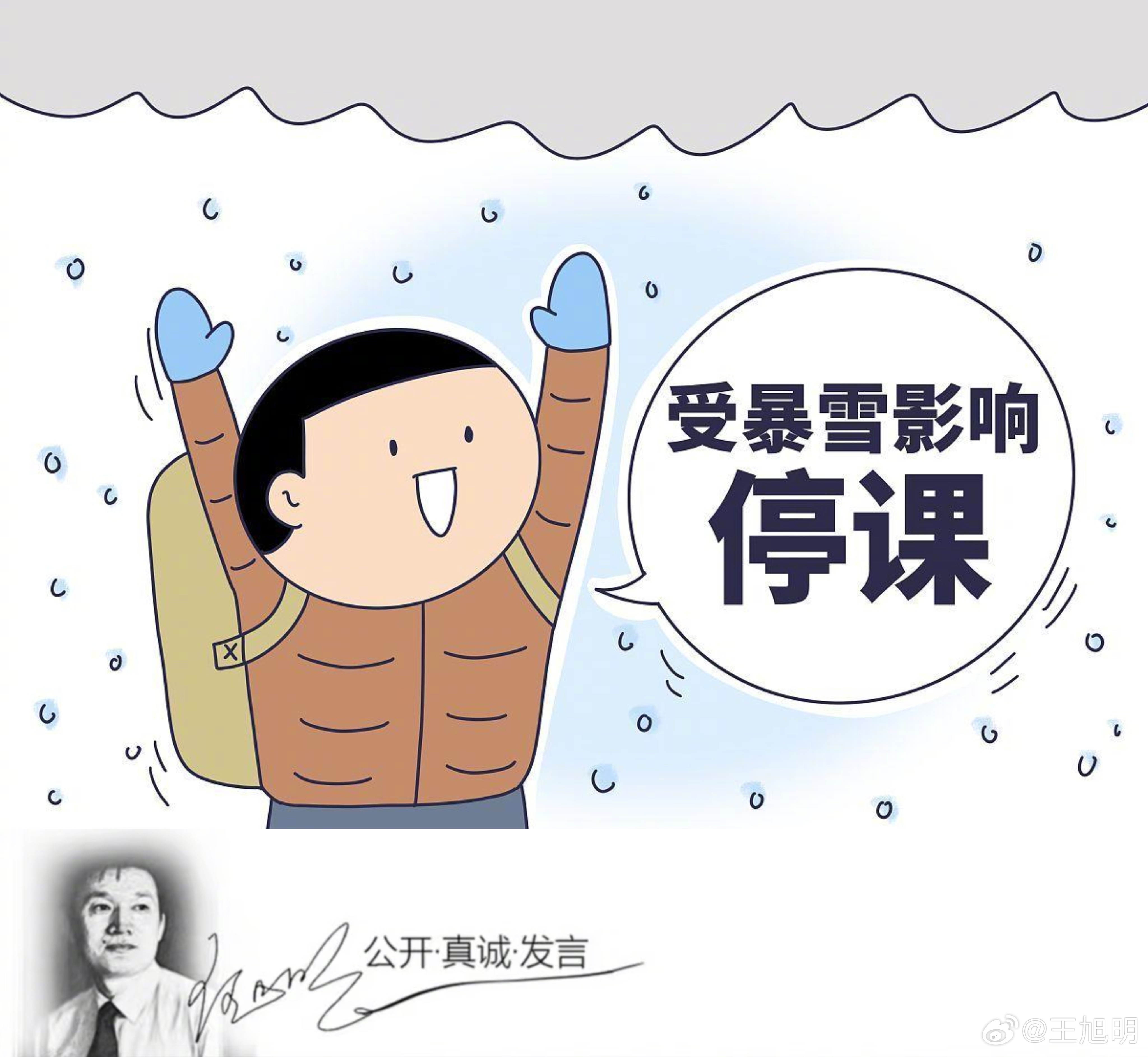 #明说真教育#据报道，徐州、亳州、界首、周口、漯河等多地，因为寒冷和大雪发出停课