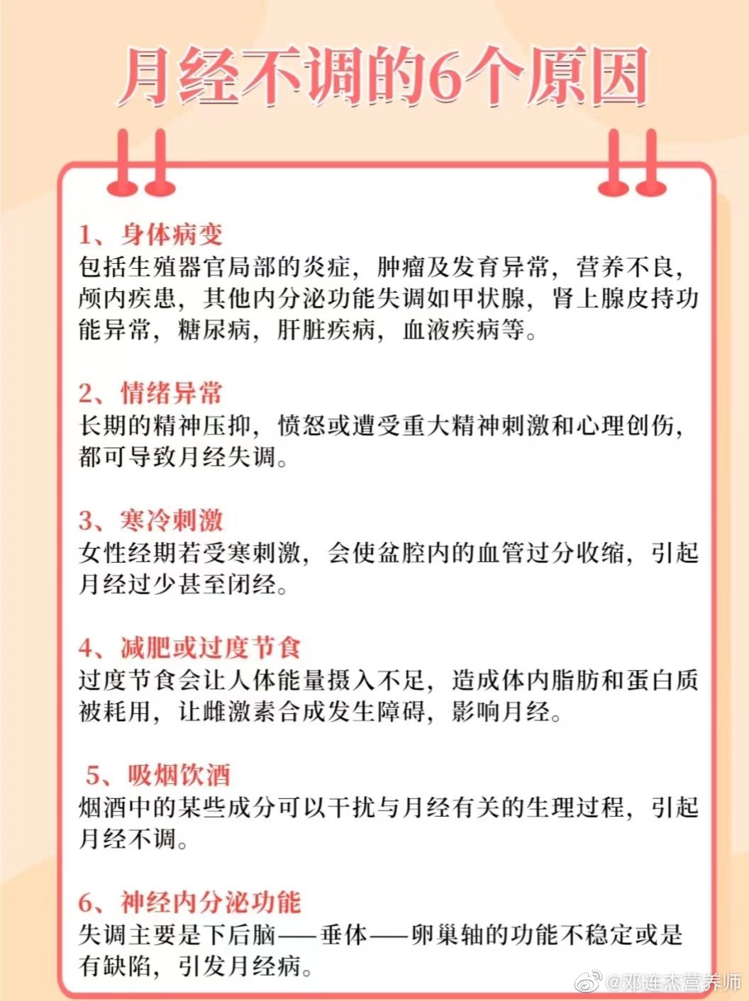 月经不调原因多，如何对症调理，一文摘定。戳图 ​​​