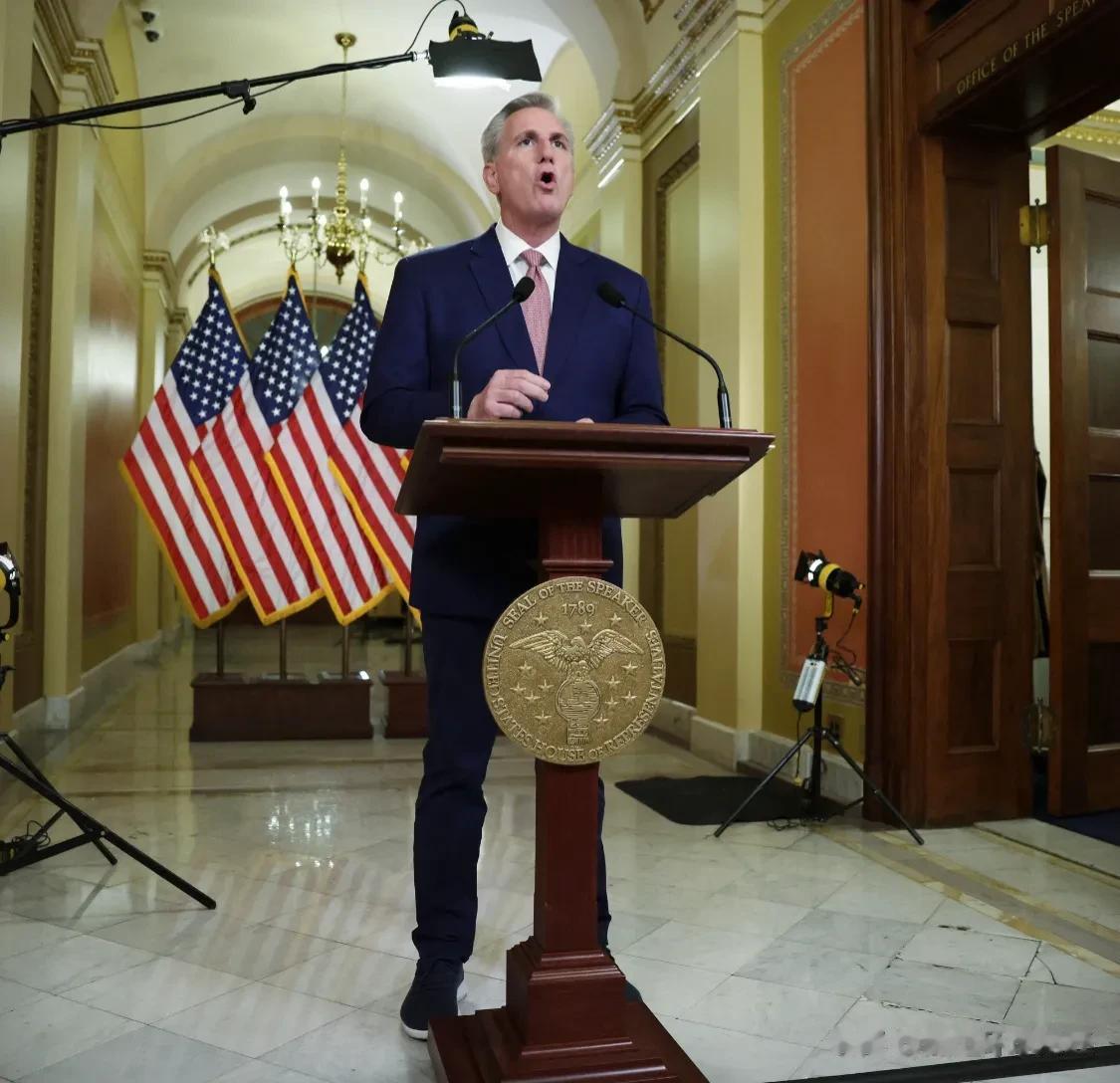 美国众议院议长 Kevin McCarthy 针对债务上限问题发表讲话，华盛顿特