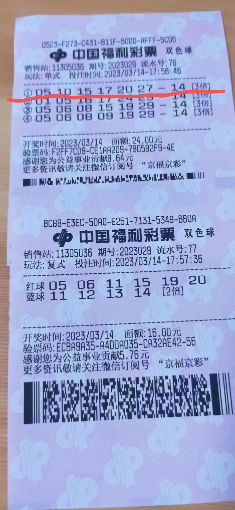 我们村老王头今天大放异彩，一堆14，外加4+1共计3倍。有点小可惜[赞][赞][