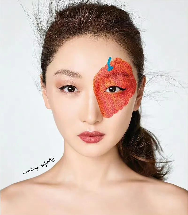 周冬雨的春日南瓜彩绘妆释出，像这样的风格真的是令人眼前一亮，非常有气质而且比较完