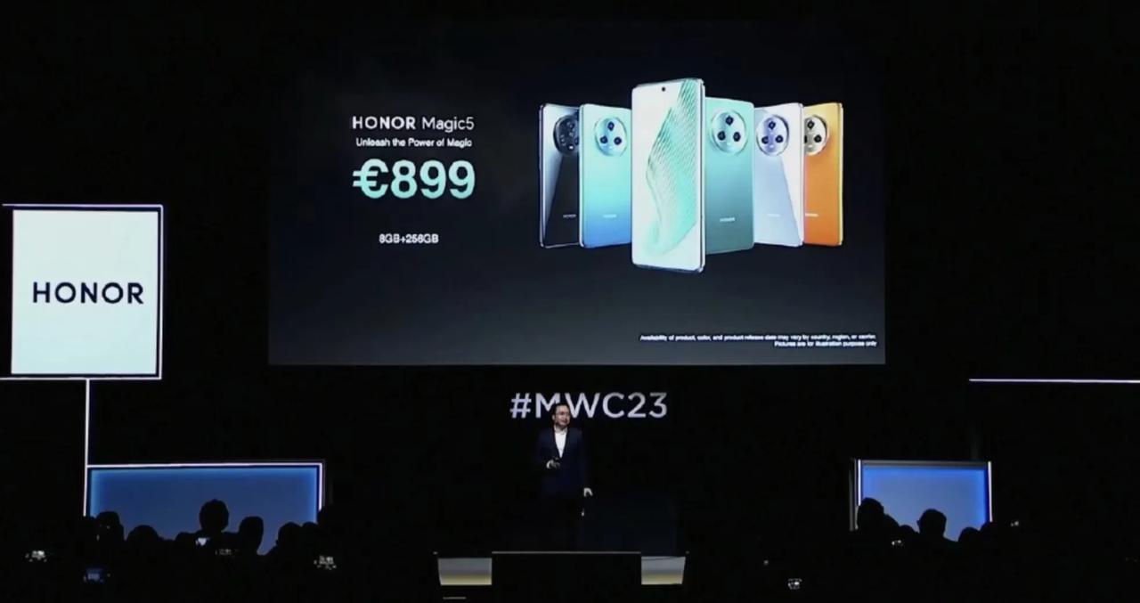   荣耀Magic5系列海外价格公布

荣耀Magic5 12GB+256GB版