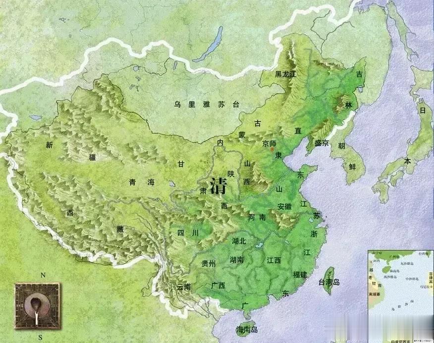 1757到1856年的清朝疆域版图

清朝巅峰时期疆域面积超过1300万平方公里