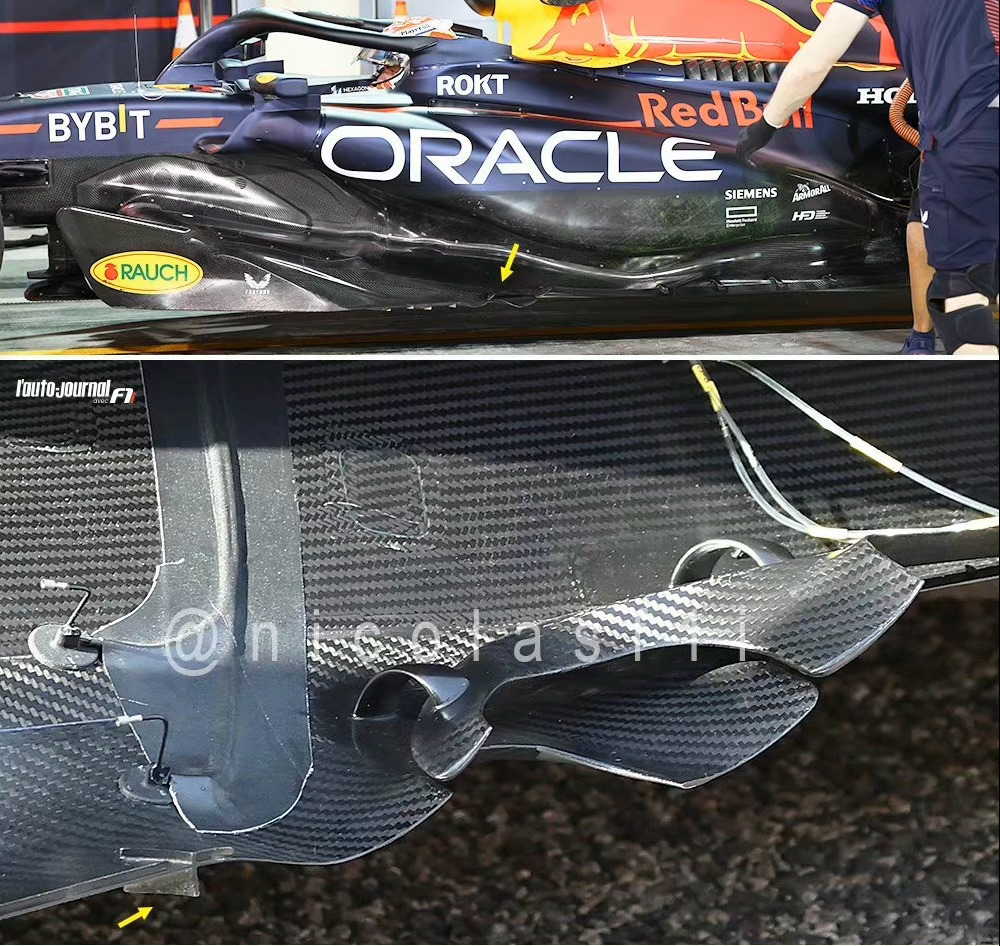 红牛车队的RB19底板边缘和尾部特写#2023F1季前测试##f1##Car时尚