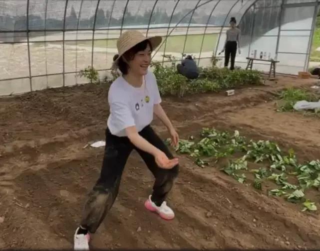 3月28日，工作室在社交平台上分享了孙俪向农民学习农业的视频。视频中，出现在菜棚