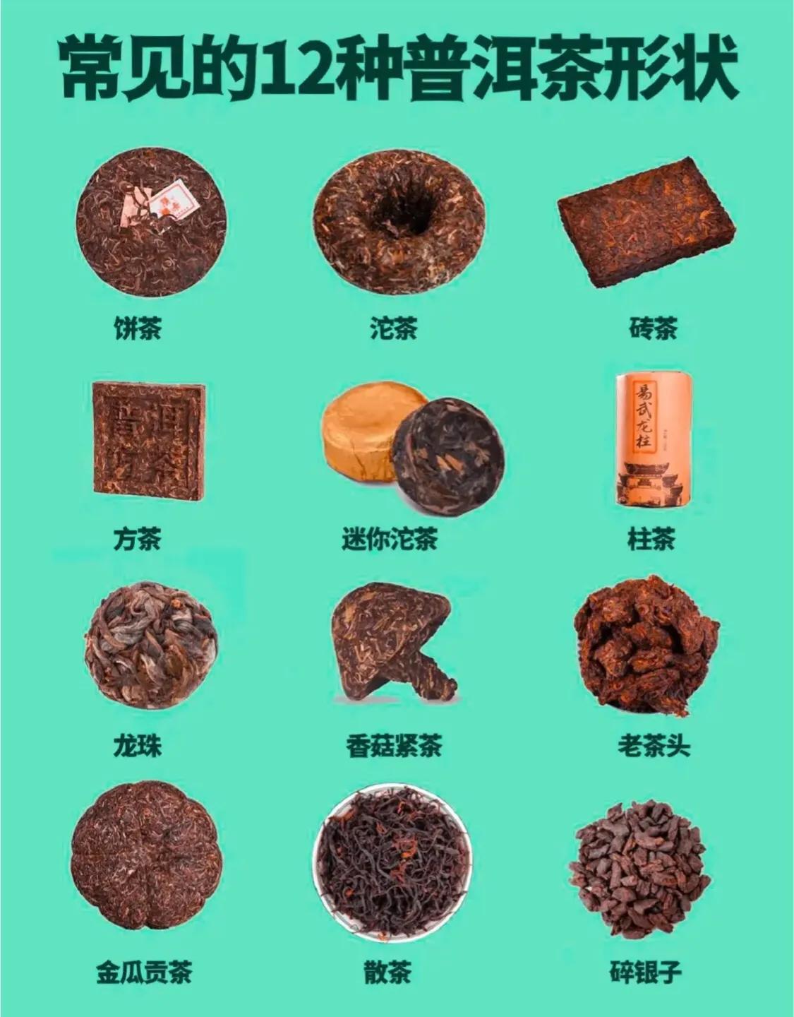 常见的12种普洱茶，你都喝过吗？
 