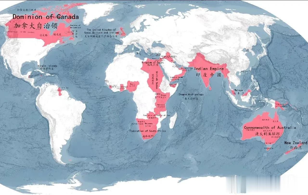 1921年，英国殖民时期的最大版图，面积超过3400万平方公里。