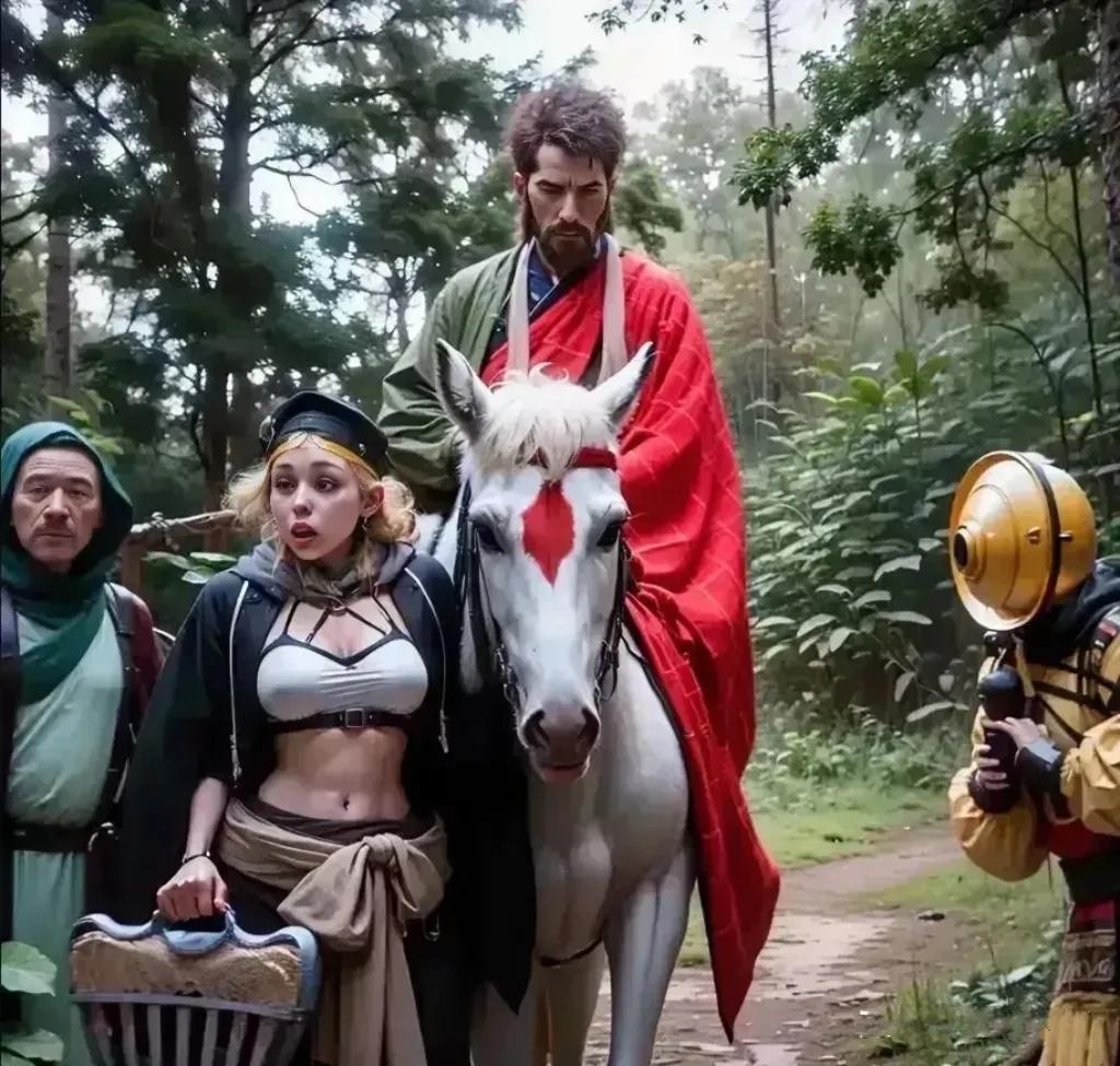 欧美版的《西游记》师徒四人，猪八戒是美女，孙悟空是口火锅。
这个欧美版的《西游记