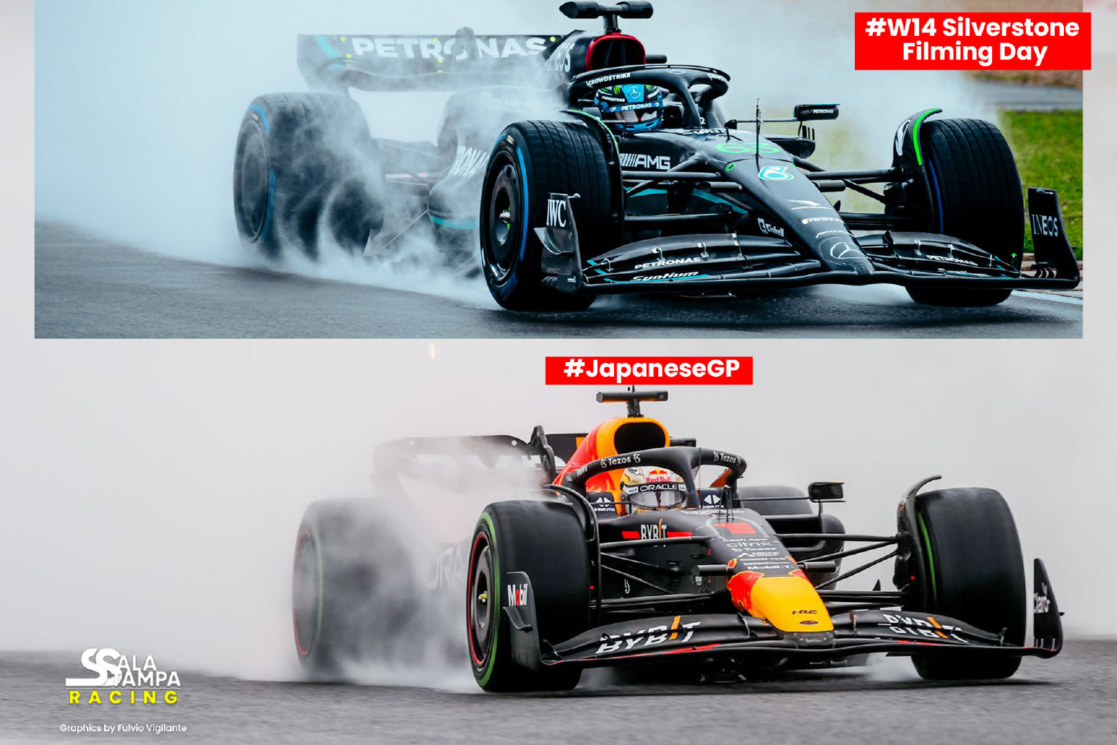 梅赛德斯AMG新车W14空气动力学与红牛和法拉利对比🔍#f1##car时尚##