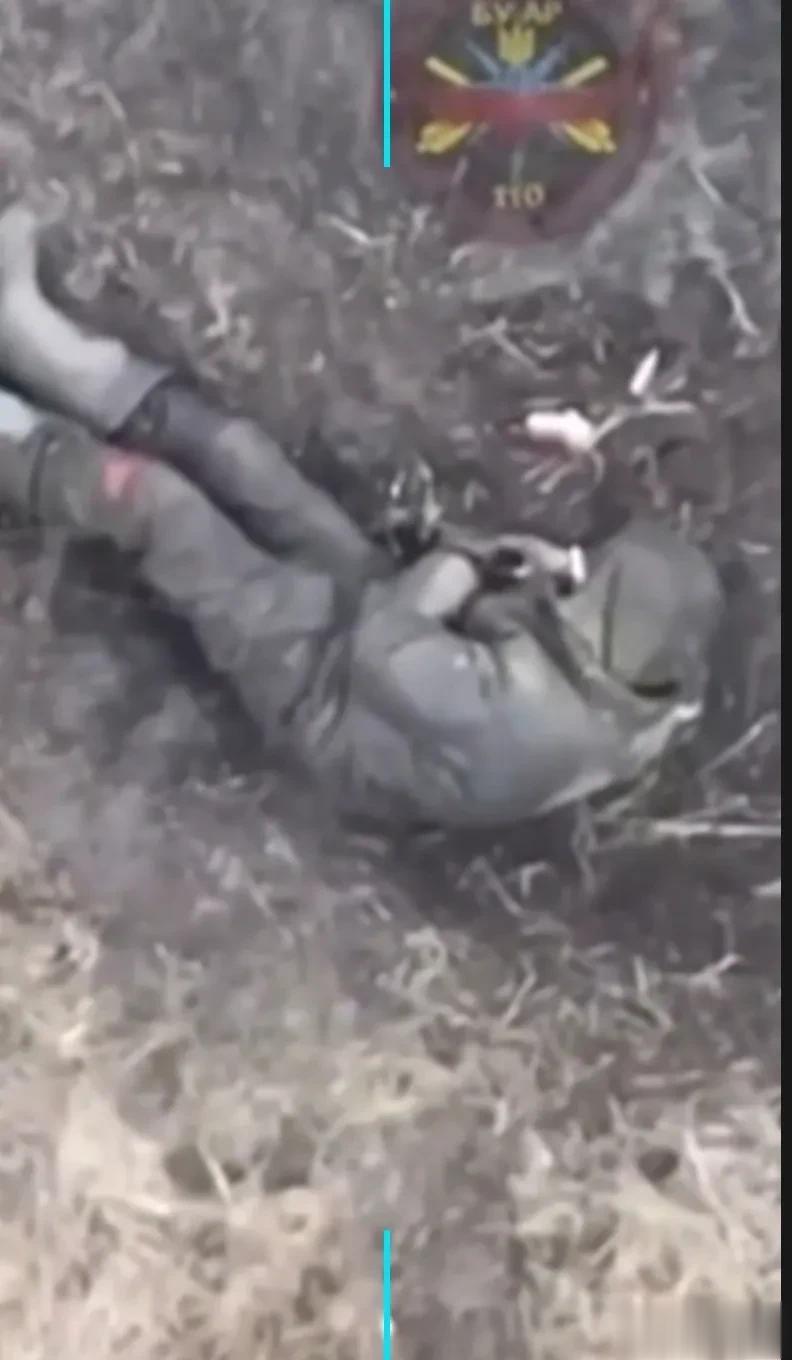 俄军受伤士兵被乌军无人机盯上，倒地后难以逃脱，索性不再奔逃，无视投弹，淡定掏出香