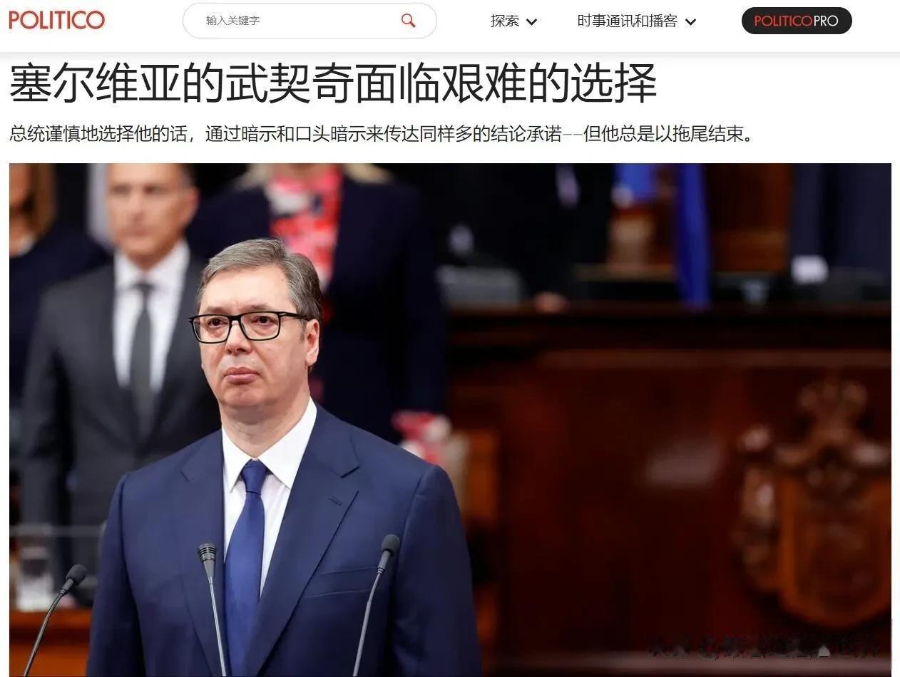 慕尼黑安全会议期间，塞尔维亚总统武契奇接受美国《政治》杂志采访。记者用一个词评价