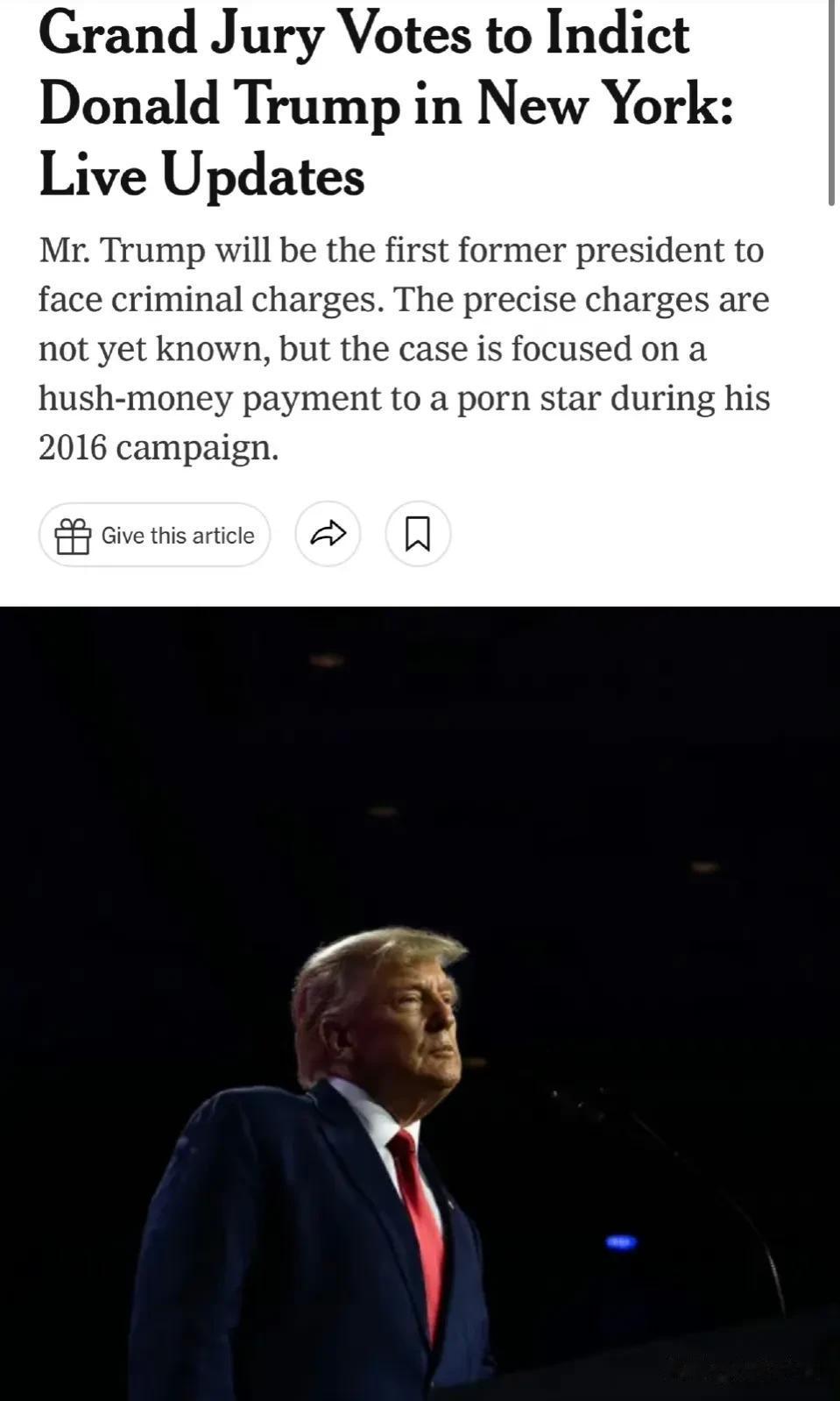 【寰球• 时事-国际观察-2023-563】 【特朗普将成为美国历史上第一位面临