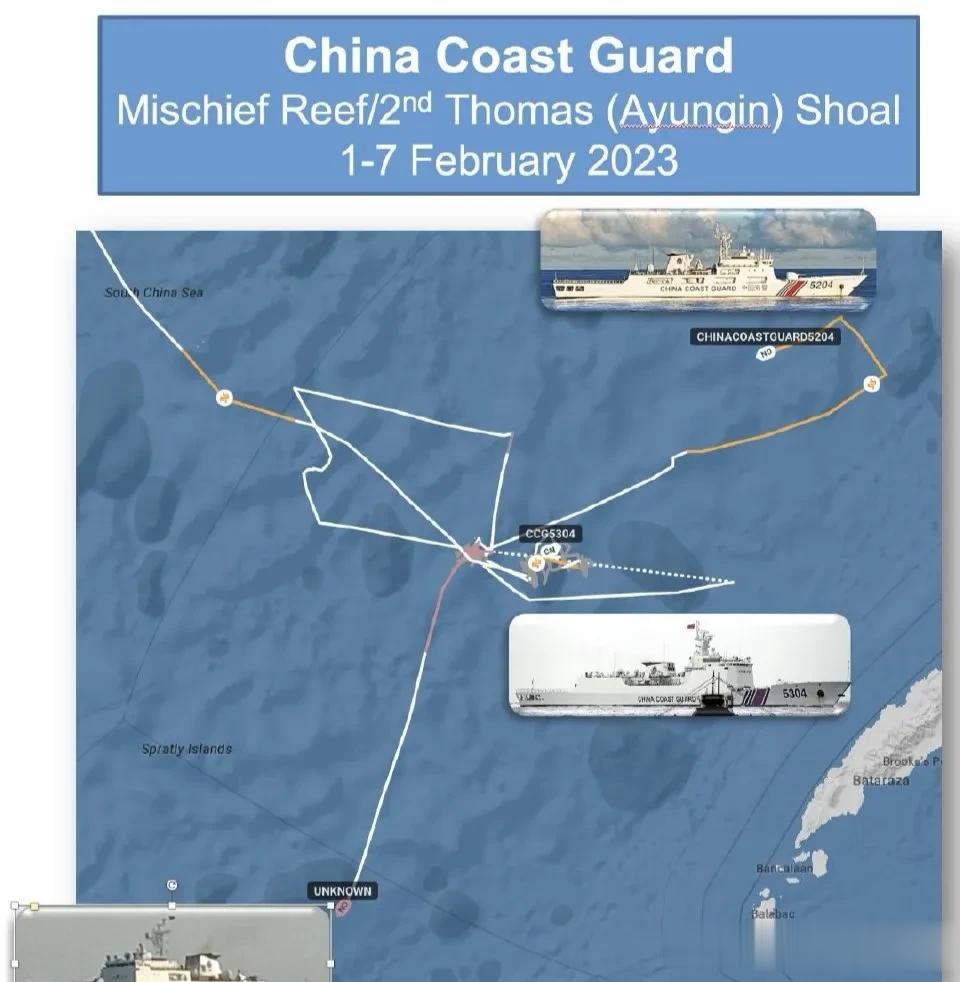 美国那位“国防安全专家”2月12日又更新了，其关注到中国海警通常在我国南海仁爱礁