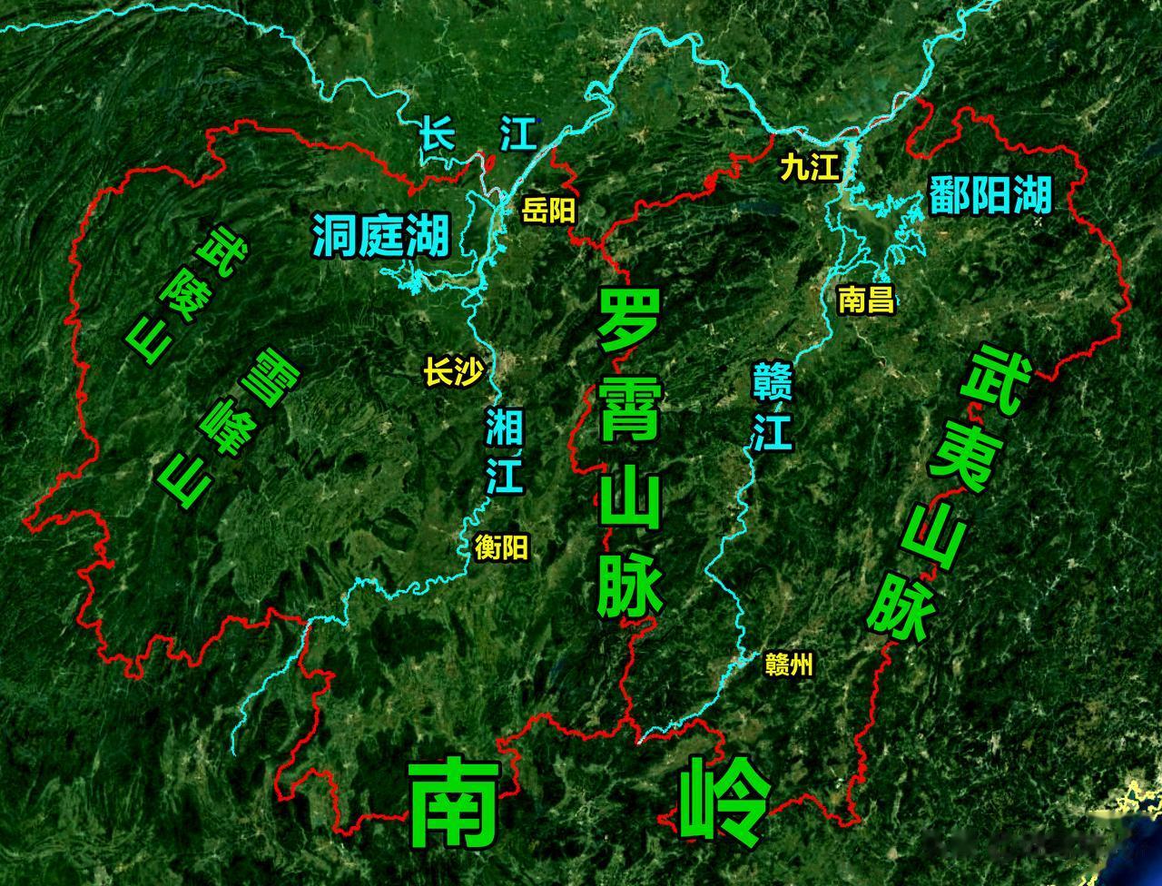 最像孪生兄弟的两个省份，非湖南和江西莫属。
纵观我国所有的省份，湖南和江西的地形