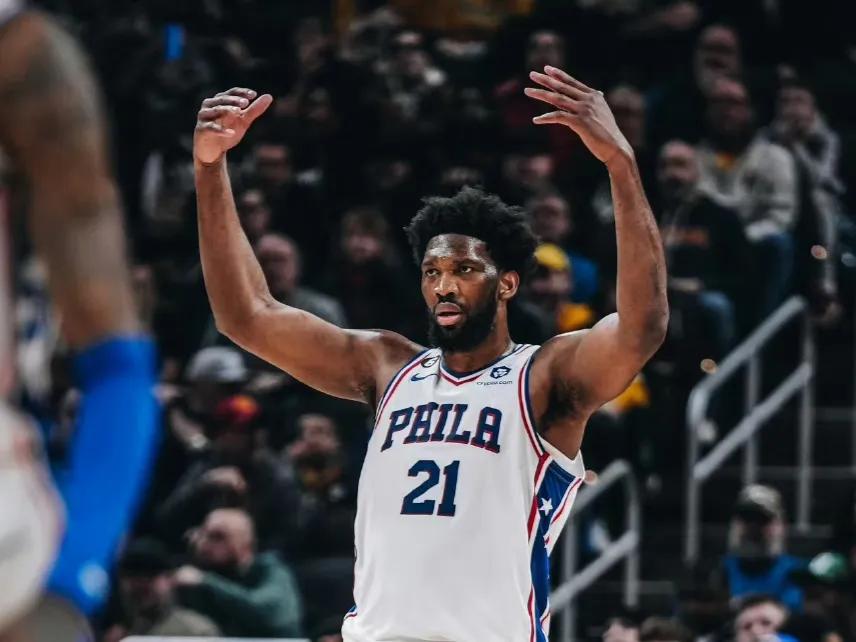 恩比德31分三节打卡下班 继续冲击MVP得分王

NBA常规赛，76人以141比