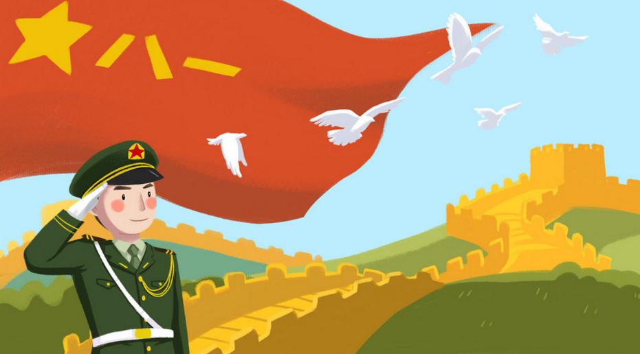 在边境紧握着手中的钢枪、在蓝天海洋为人民保驾护航、在阅兵演习中昂首挺拔的英姿..