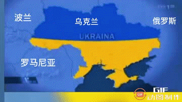 波兰电视台播出俄乌冲突结束后，乌克兰被瓜分的地图演示图，乌东六个州地区划给俄罗斯