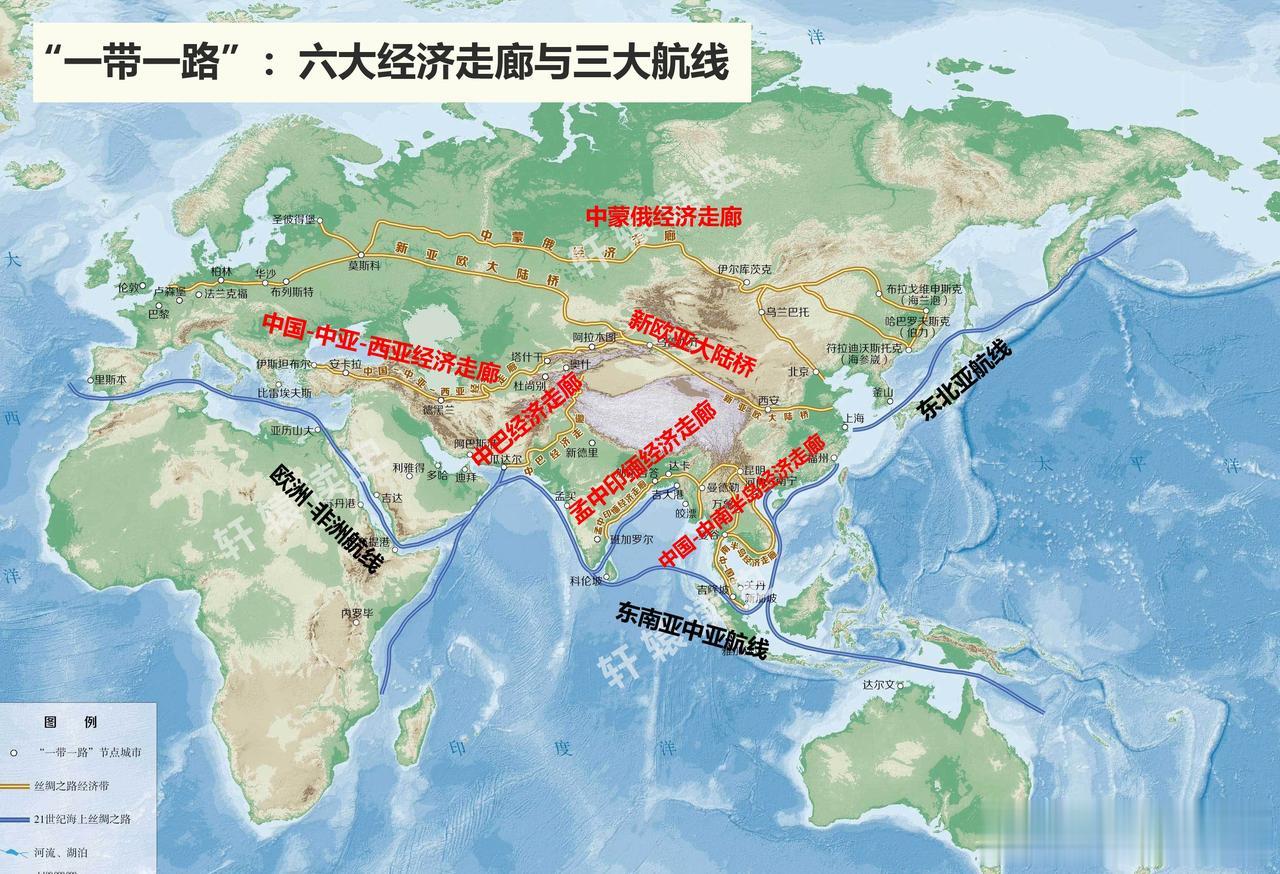 “一带一路”包括丝绸之路经济带和21世纪海上丝绸之路。
 
丝绸经济带包括中蒙俄