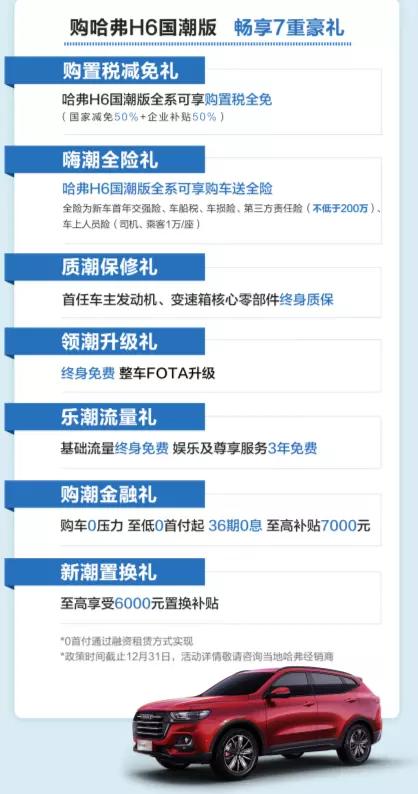 ，哈弗H6国潮正是年轻人想要的个性潮流！#
税险全免的哈弗H6国潮：东方美学设计