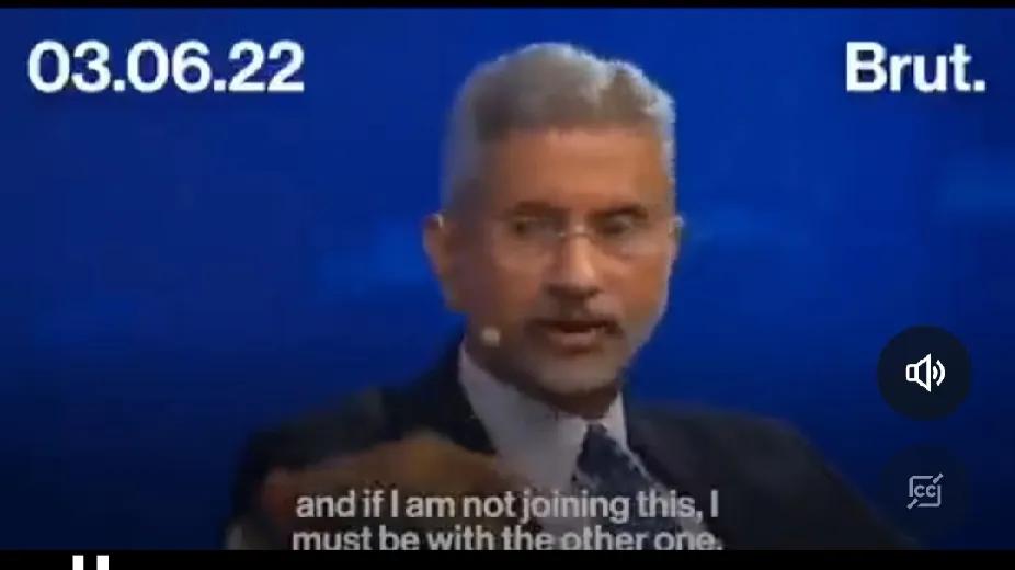 印度外长Jaishankar：印度是世界大国，不会依附美国或中国任何一方，印度配