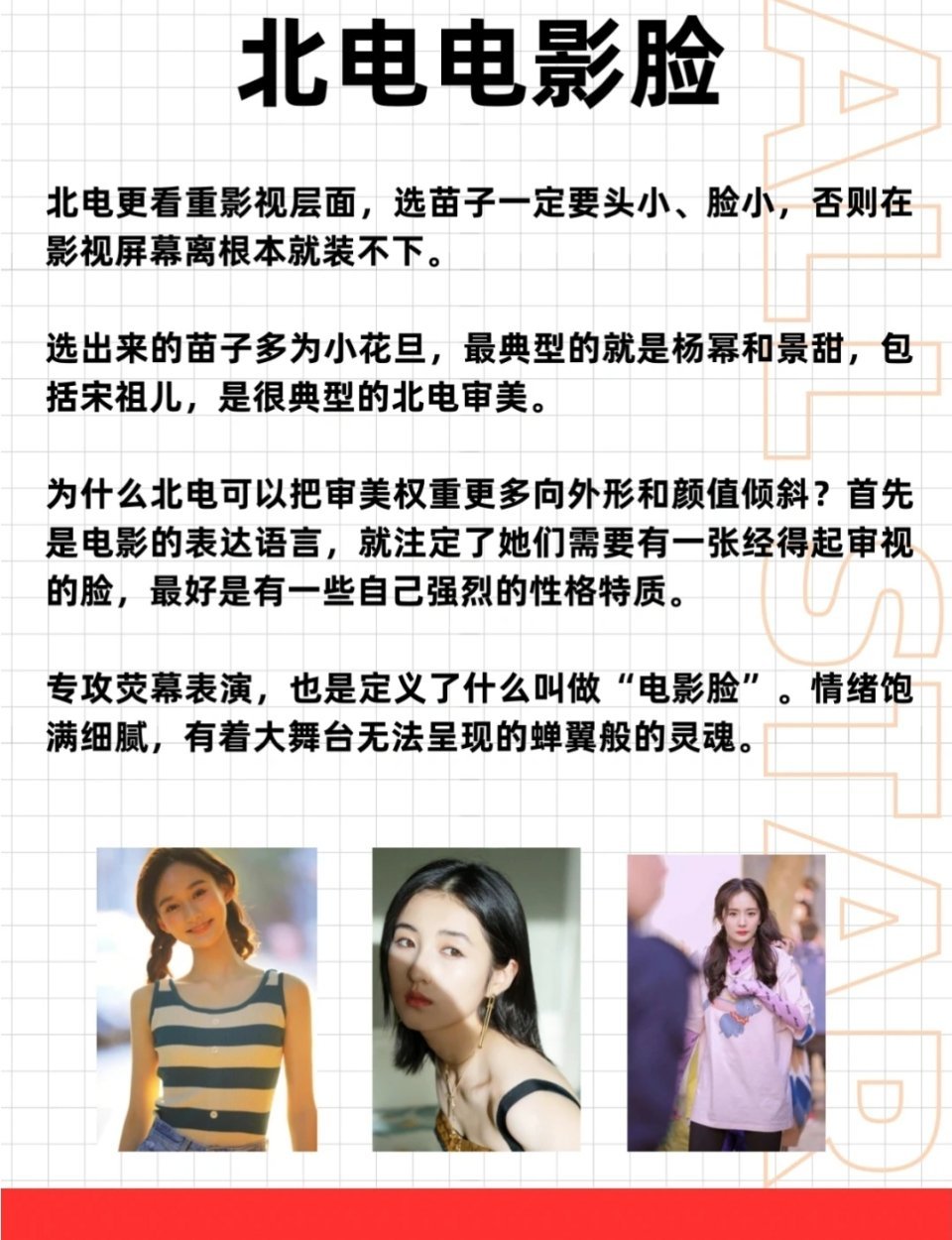 所谓北电电影脸、中戏话剧脸、上戏青衣脸我总算能get了 ​​​