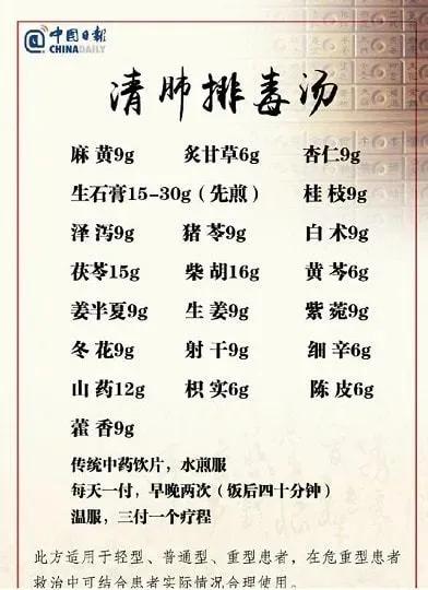 第二十三届中国专利奖评审结果揭晓
由葛又文研发的清肺排毒汤复方专利——“一种治疗