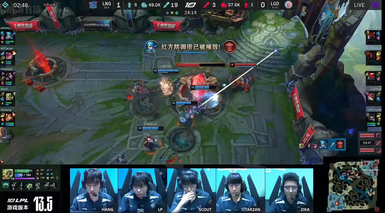 LPC被LP击杀了，哈哈哈，多个C也C不起来

LGD的水鬼属性是唯一，一个赛季