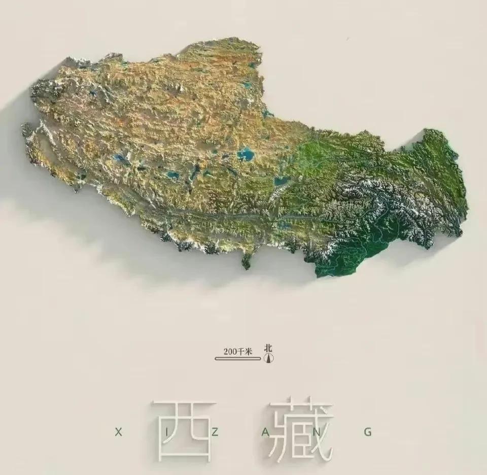 我国部分省级行政区地形立体图