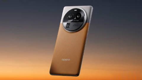 OPPO Find X6 系列官方照来了，这款大漠银月的配色采用了 AG 银色玻