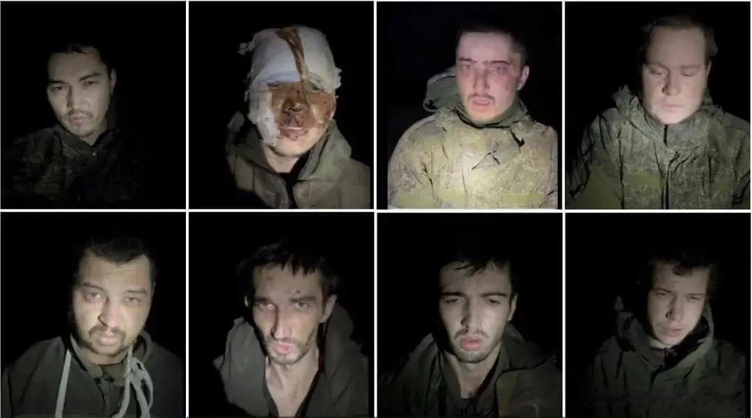 这是乌军在武列达尔俘虏的俄罗斯海军陆战队精锐第155旅的士兵。据说该旅伤亡惨重，