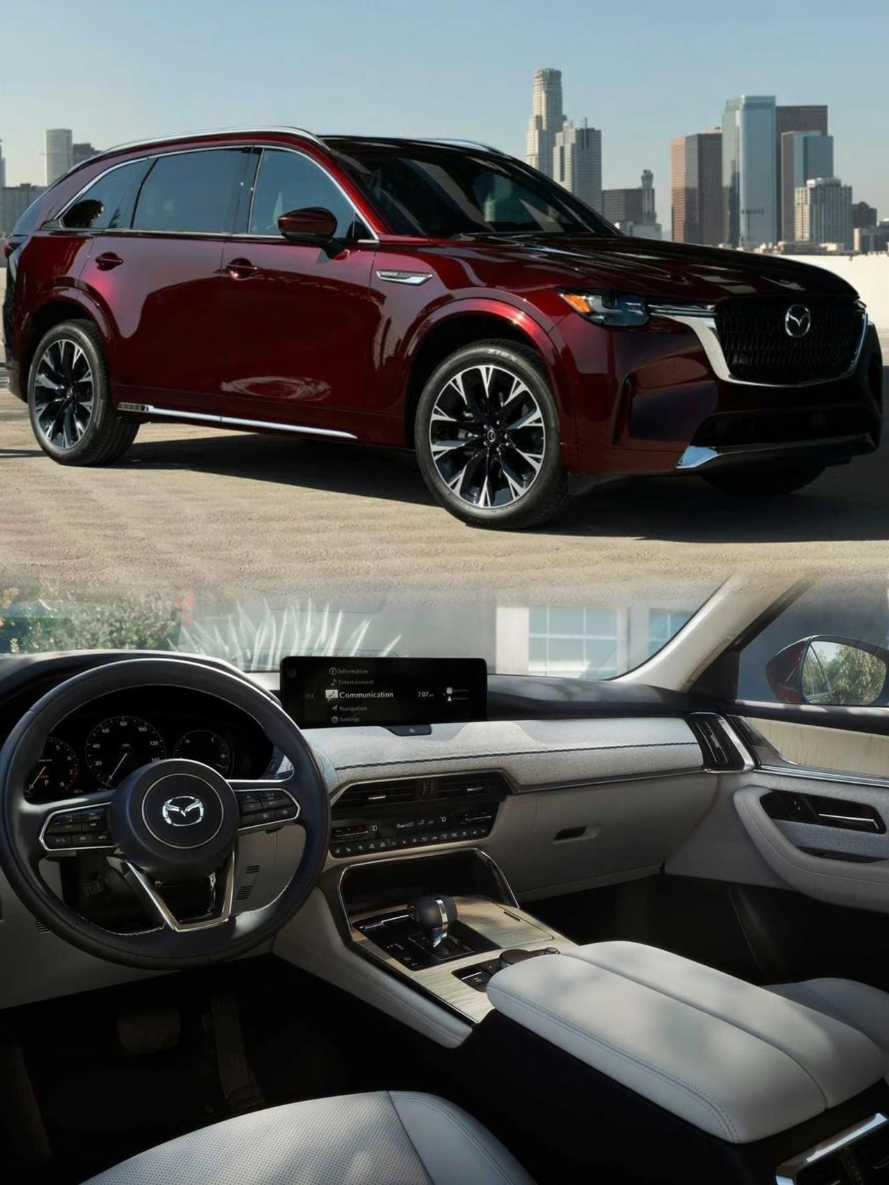 马自达CX-90搭载3.3T V6，将于上海车展首发
马自达CX-90采用后驱平