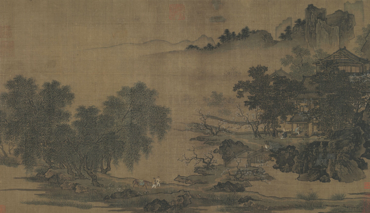 水神堂以前真有宋画构图，树甚至感觉稍带点郭熙笔墨的感觉，很多古建筑与环境的关系是
