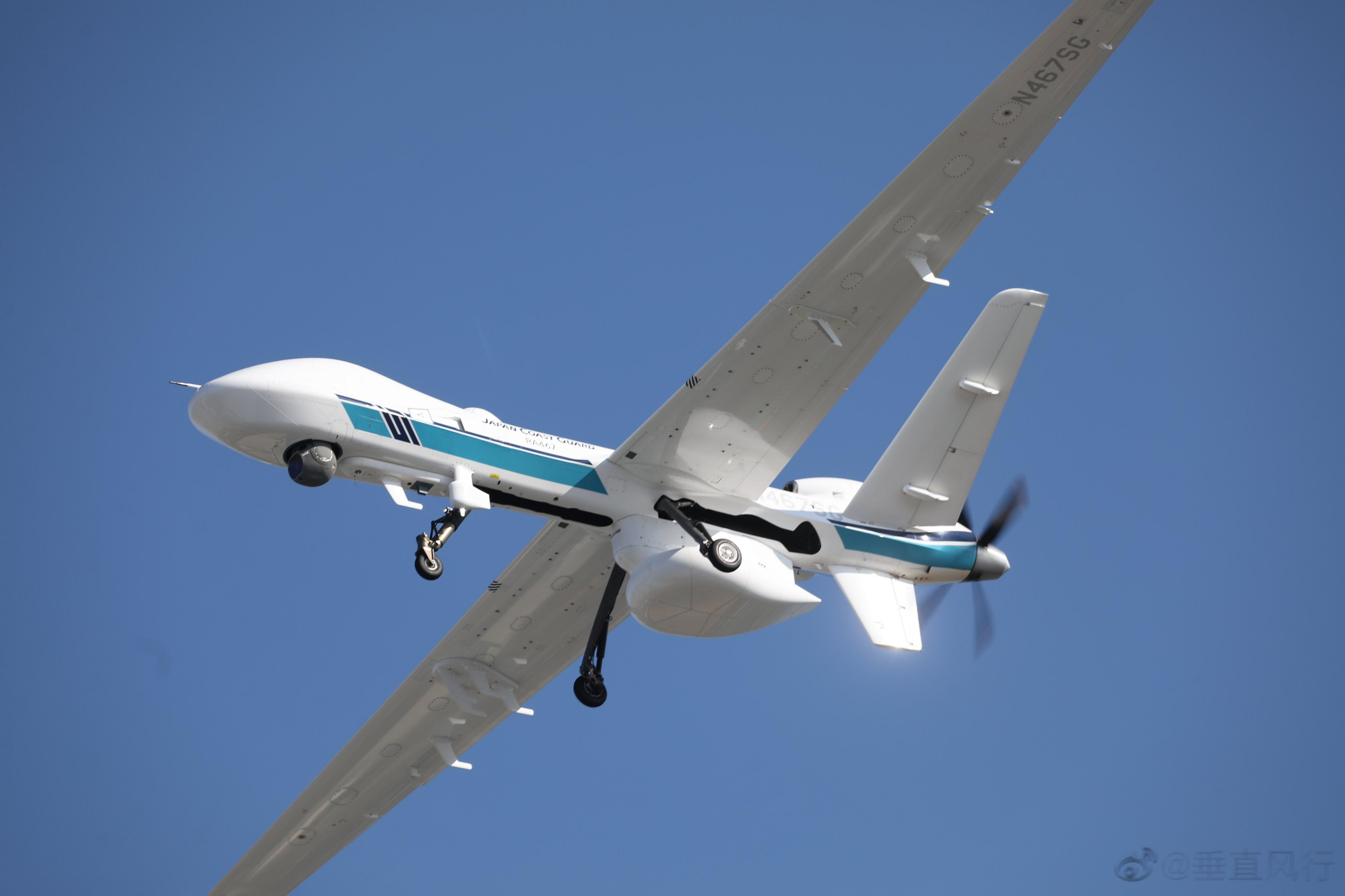在八户基地试飞的海上保安厅MQ-9B#旋翼动态##航空[超话]# ​​​
