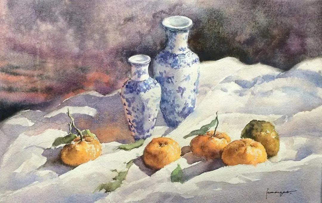 无水不成彩，饱含烟火气息的水彩！
  