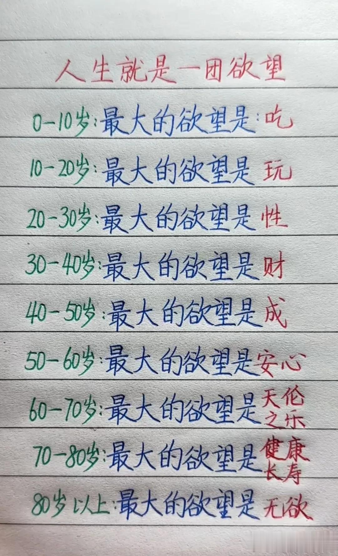 人生就是一团欲望，看看你的欲望是什么？