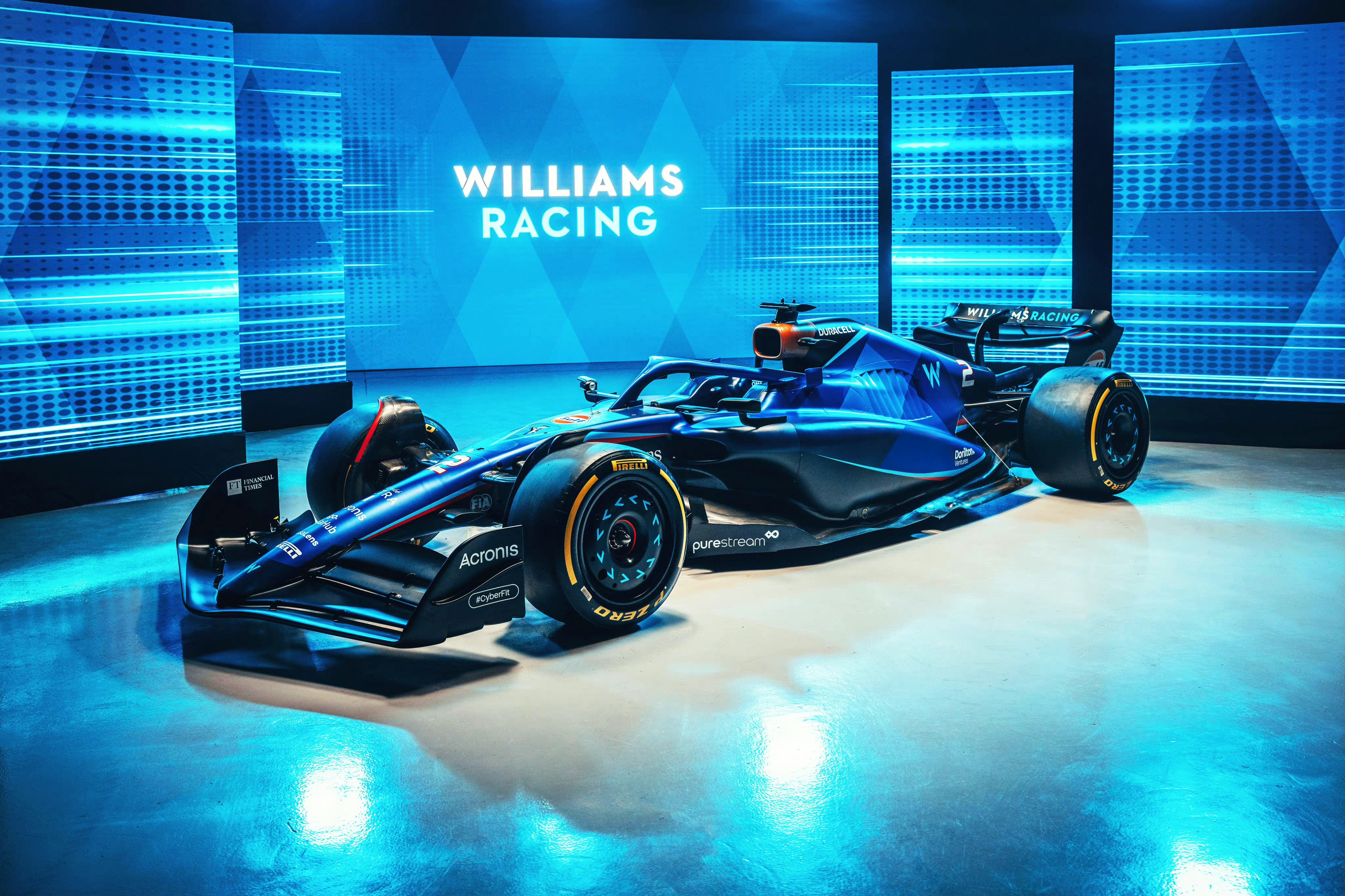 威廉姆斯车队2023赛季FW45的新车涂装！海湾石油Gulf成为威廉姆斯车队新的