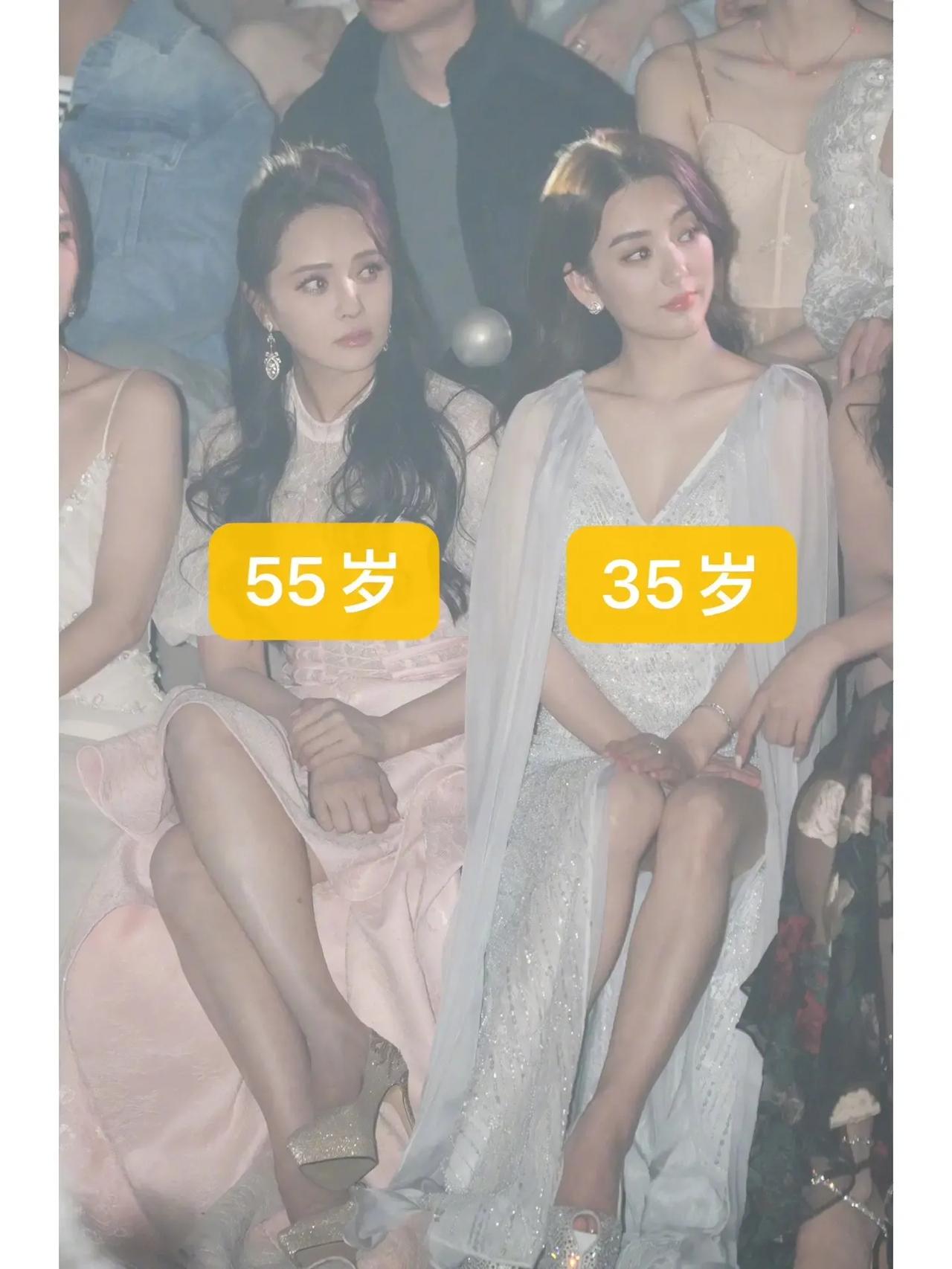 天呐！伊能静是怎么做到的……
方媛其实很美了，但伊能静比她大了20岁，两人同台伊