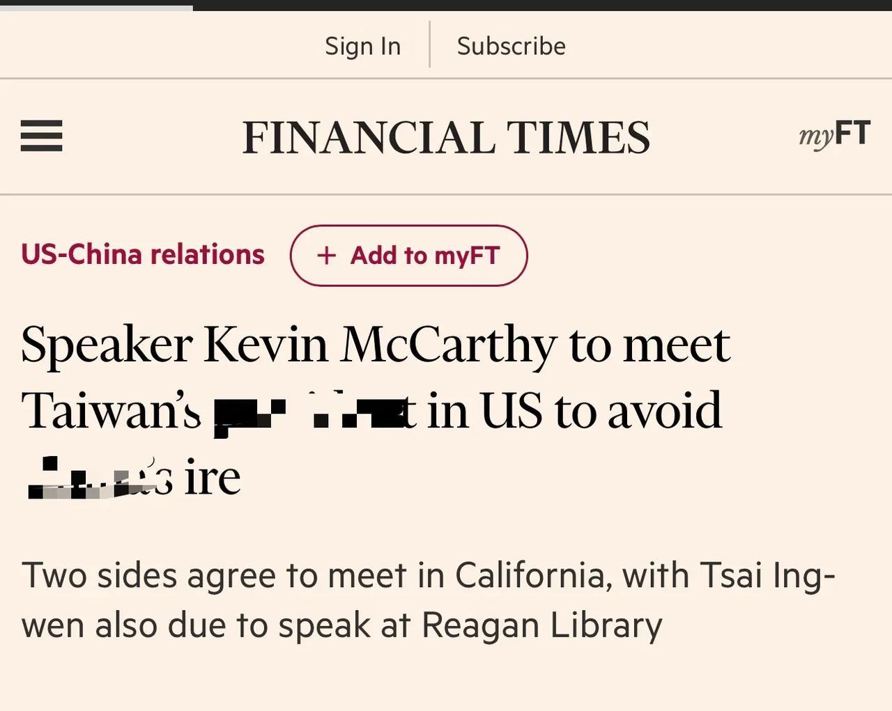 英国金融时报爆料，蔡英文近期将窜访美国，台涉外部门回应，报道都属“揣测”，且与事