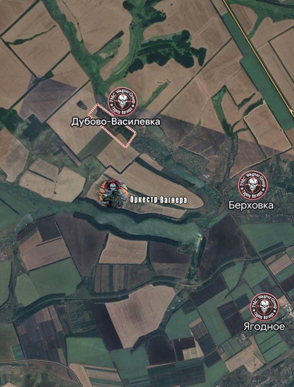 普里戈津说，巴赫穆特北五公里处的杜博沃瓦西里耶夫卡村已被“瓦格纳”控制。此刻，双