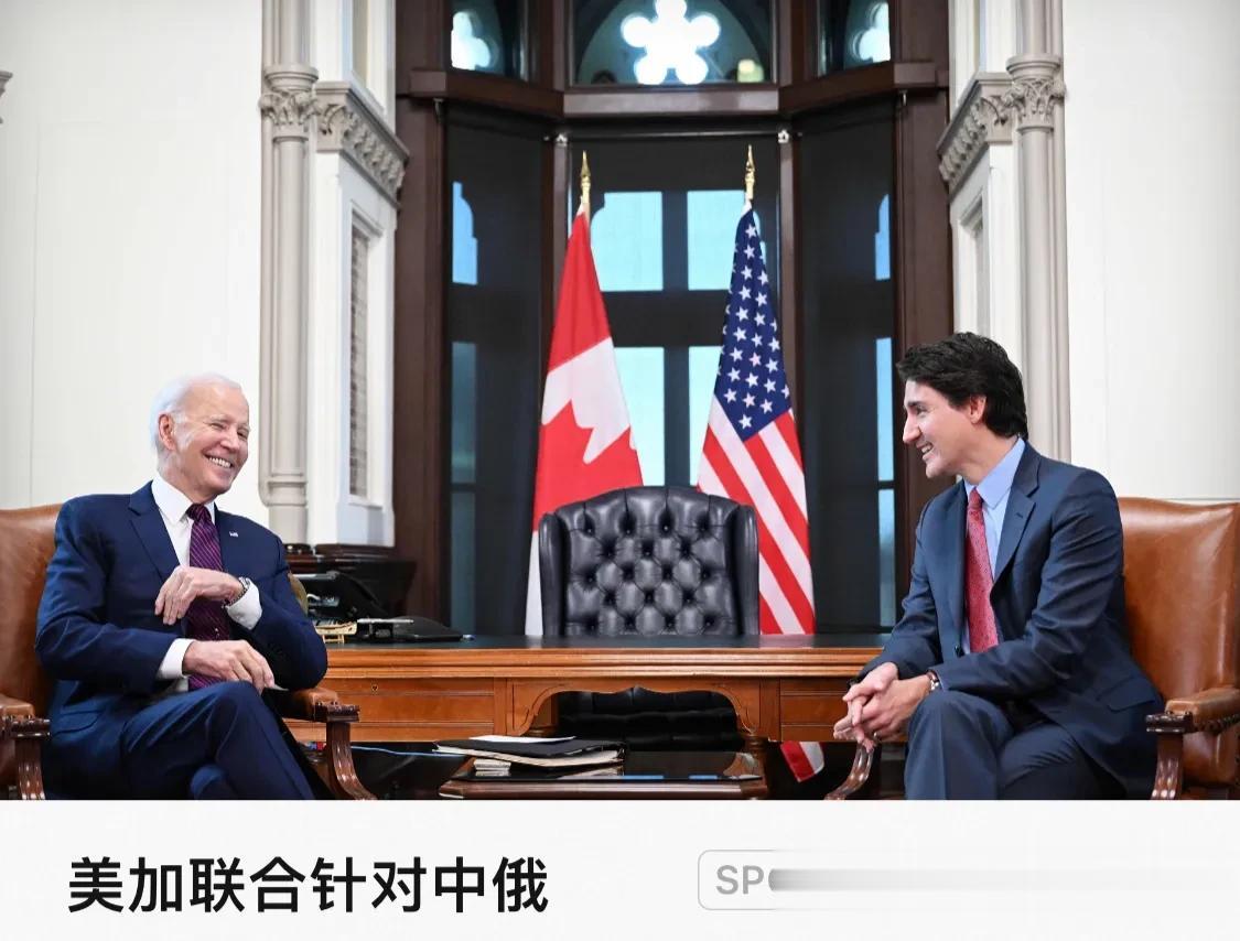 美国总统 Joe Biden 与加拿大总理 Justin Trudeau 举行会