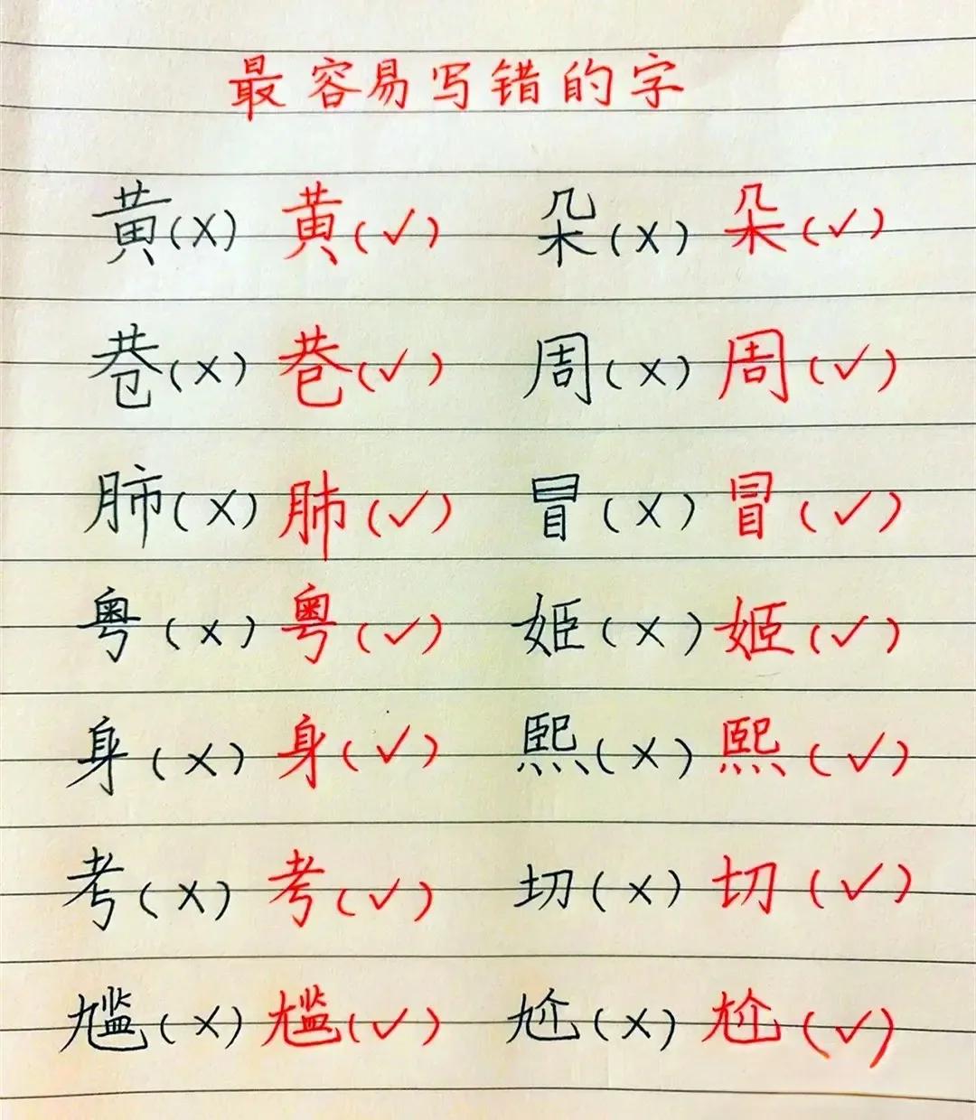 万万没想到！这14个字才是最常用最容易写错，据说90%的人都写错过，能全部写对的