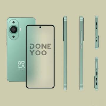 华为nova11渲染图出来了，直屏手机，正面四边等宽，相机模组看起来像P60青春