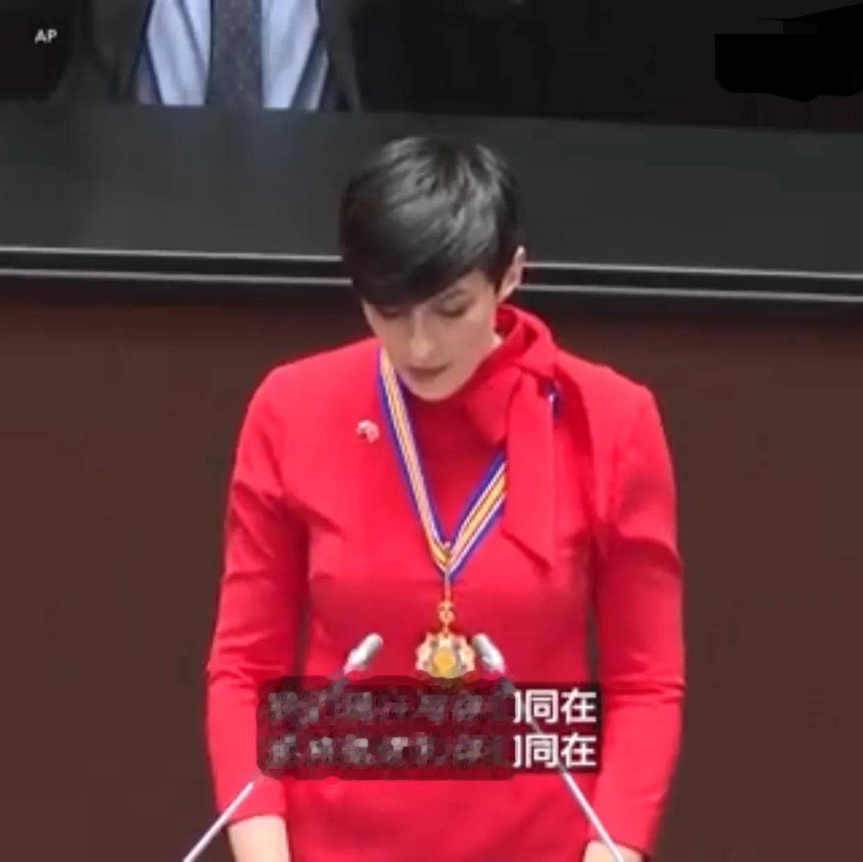 民进党又被忽悠了！瞧瞧，捷克议员跑到台湾发表演讲，她极具煽动性地喊出：“我们与你
