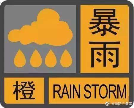 暴雨橙色预警！南阳市气象台20