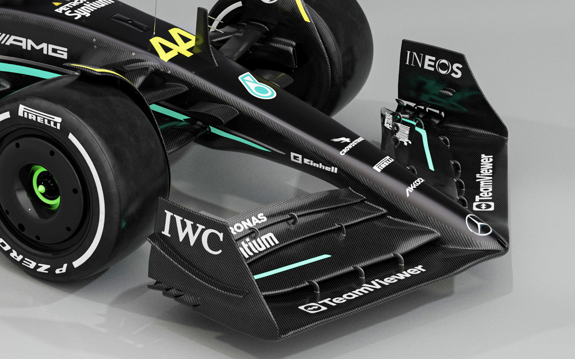 梅赛德斯-AMG车队2023赛季W14 赛车细节#赛车##f1##car时尚# 